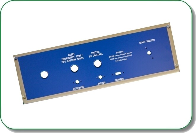 Frontpaneel aluminium blauw