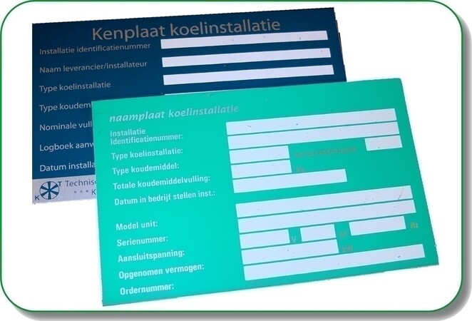 kenplaatsticker zeefdruk
