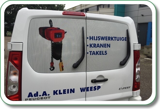 Belettering bedrijfswagen oneway