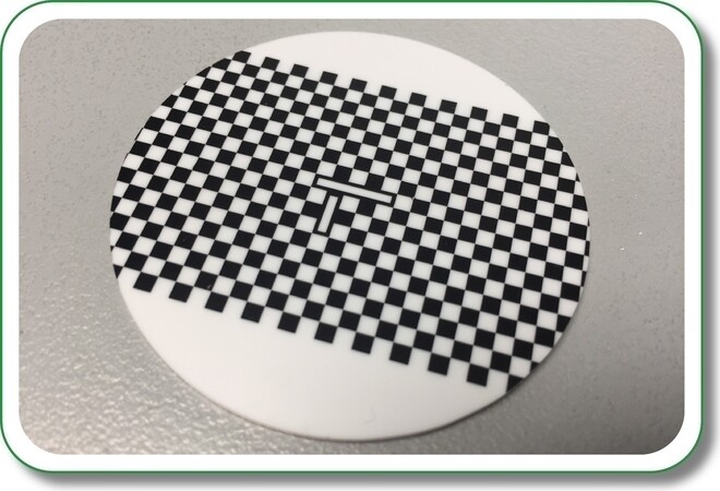 calibratieplaat bedrukt