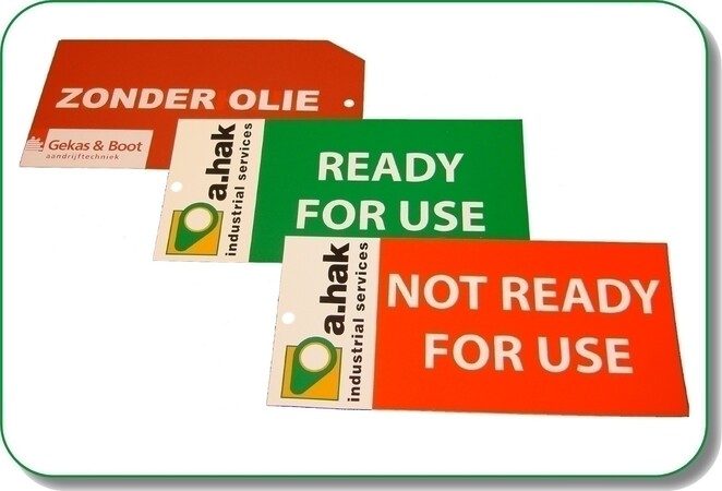 PVC label bedrukt in zeefdruk