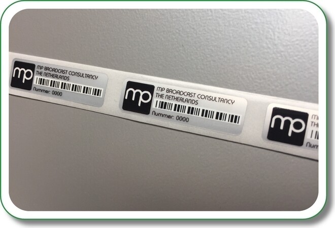 metallic mat sticker barcode