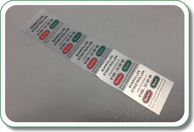 Aluminium mat sticker