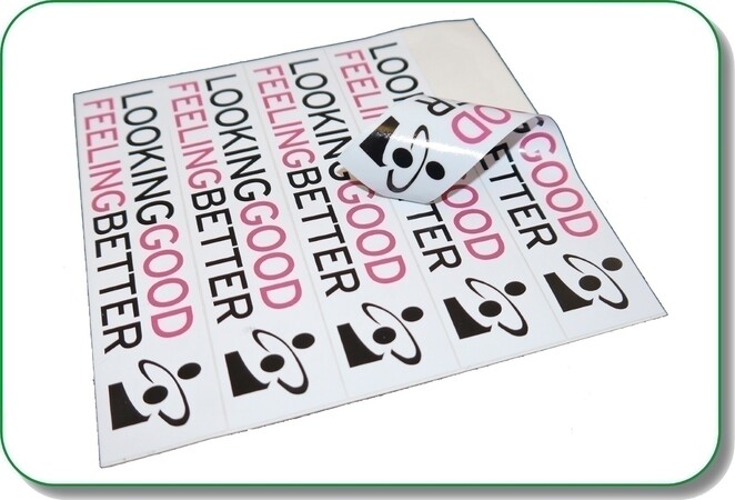 dubbelzijdige raamsticker kapperzaak