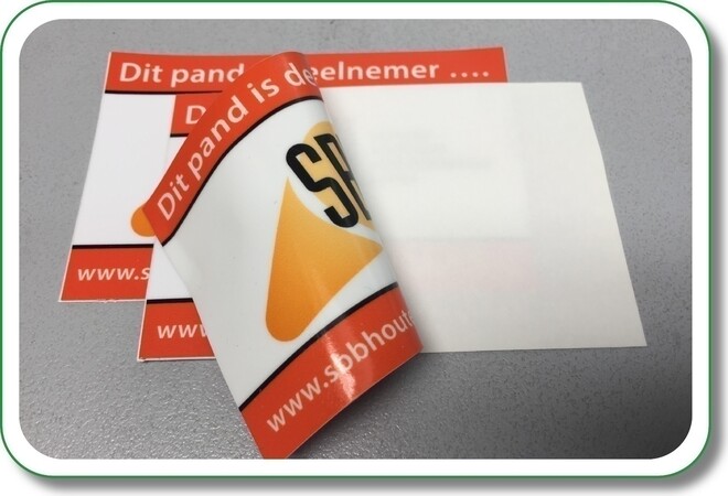 dubbelzijdige raamsticker veilig