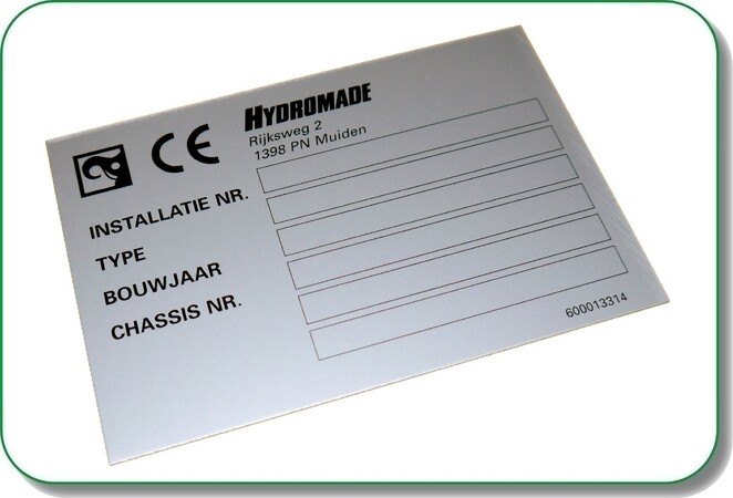 CE plaat aluminium