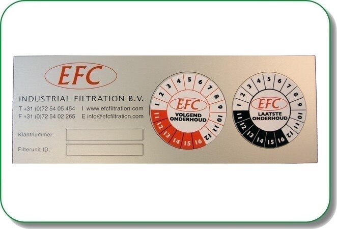 Keuringssticker rond met datum