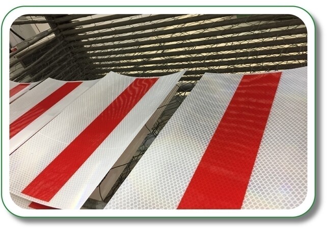 reflecterende sticker rood wit