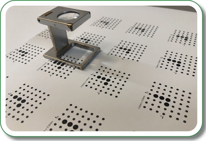 Calibratieplaat zeer gedetaileerd
