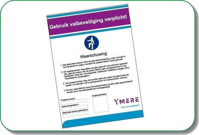 Instructieplaat bedrukt