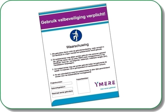 Instructieplaat bedrukt
